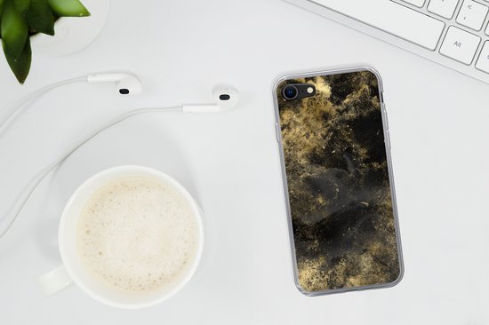 Coque iPhone 7 - Or - Luxe - Vintage - Zwart - Coque de téléphone en Siliconen