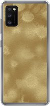 Geschikt voor Samsung Galaxy A41 hoesje - Goud - Verf - Abstract - Siliconen Telefoonhoesje