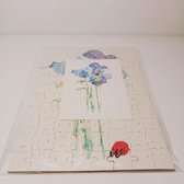 cadeauset bloemen puzzels (88st) en kaart (anemoon)
