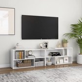 Tv-meubel 149x30x52 cm spaanplaat hoogglans wit