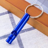 Allesvoordeliger aluminium fluitje - lichtgewicht noodfluit - sleutelhanger - blauw