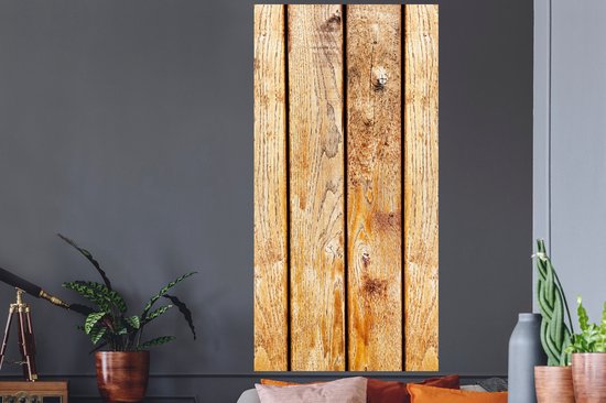 Stickers Stickers muraux - Rural - Vintage - Bois - Planche - 80x160 cm - Feuille adhésive