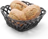 Veluw® Geweven Broodmand Vierkant - Zwart - 19x19x(H)8cm