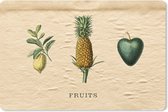 Bureau onderlegger - Muismat - Bureau mat - Fruit - Eten - Ananas - 60x40 cm