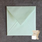 Luxe Lichtgroene Envelop (140 x 140 mm) - 120 grams gegomd - 250 stuks