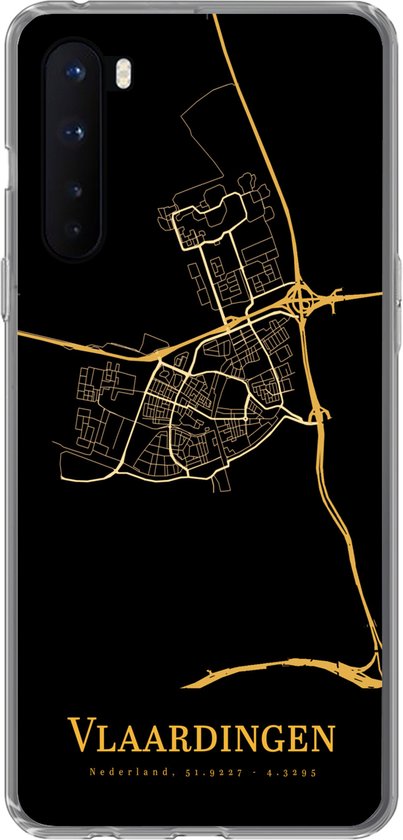 OnePlus Nord - Vlaardingen - Carte - Or - Coque de téléphone en Siliconen