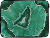 Housse pour ordinateur portable 17 pouces - Marbre - Aqua - Vert - Housse pour ordinateur portable - Dimensions intérieures 42,5x30 cm