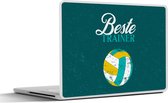 Laptop sticker - 15.6 inch - Quote - Volleybal - Coach - Trainer - 36x27,5cm - Laptopstickers - Laptop skin - Cover