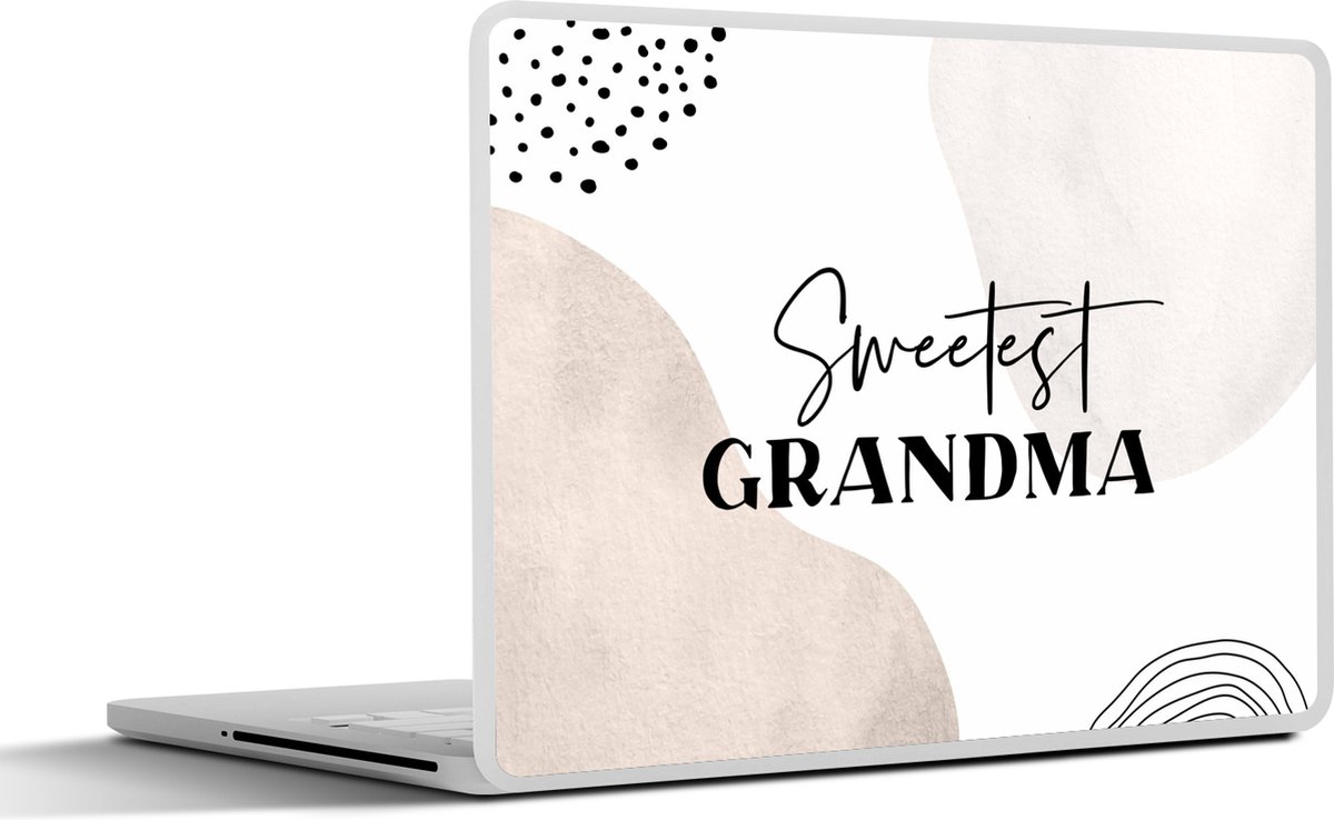 Laptop sticker - 10.1 inch - Quote - Oma - Love - Grandma - 25x18cm - Laptopstickers - Laptop skin - Cover