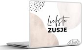 Laptop sticker - 15.6 inch - 'Liefste zusje' - Familie - Spreuken - Quotes - 36x27,5cm - Laptopstickers - Laptop skin - Cover