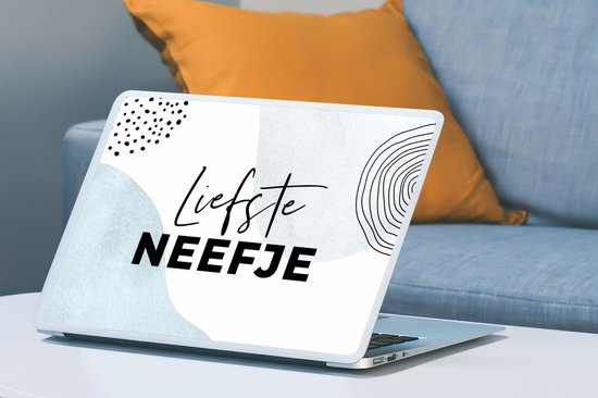 Sticker ordinateur portable - 17,3 pouces - Proverbes - 'Dearest neveu' - Citations - Pastel