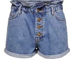 ONLY - ONLCUBA PAPERBAG DNM SHORTS NOOS - Dames - Bermuda shorts