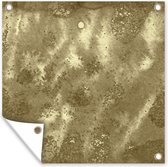 Tuinposters Glitter - Goud - Abstract - 50x50 cm - Tuindoek - Buitenposter