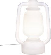 Bol.com QAZQA storm - Moderne Staande Buitenlamp | Staande Lamp voor buiten - 1 lichts - H 1100 mm - Wit - Buitenverlichting aanbieding