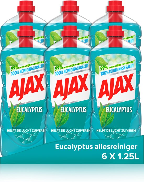 Nettoyant tout usage Ajax Optimal7 Eucalyptus 6 x 1,25 L
