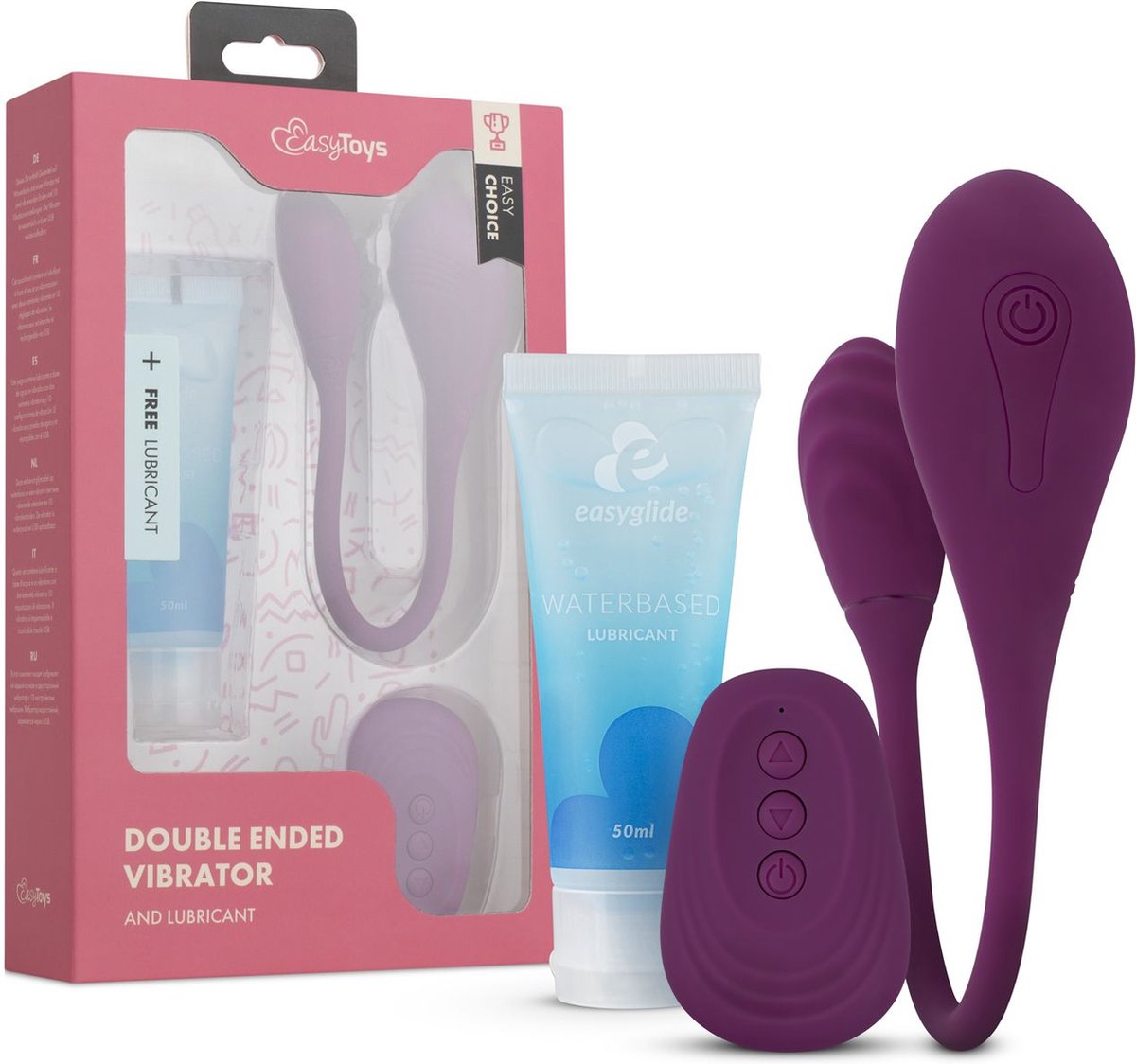 Easy Choice - Vibrerende Dubbele Stimulator & Glijmiddel - Gift Set