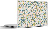 Laptop sticker - 15.6 inch - Flora - Bloemen - Lente - 36x27,5cm - Laptopstickers - Laptop skin - Cover
