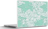 Laptop sticker - 10.1 inch - Patronen - Vintage - Bloemen - 25x18cm - Laptopstickers - Laptop skin - Cover