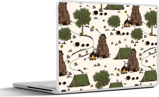Autocollants Pour PC Portable – Motif Scène De Lac Et Fleurs Sauvages, Décor Personnalisé Amovible Pour écran 15 Pouces