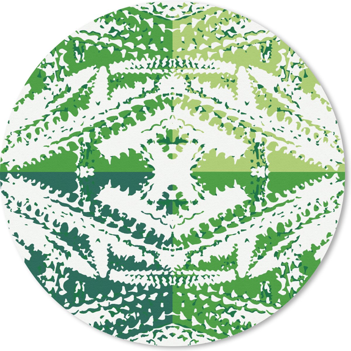 Muismat rond 50x50 cm - Mousepad Cactus - Planten - Patroon - Ronde muismatten