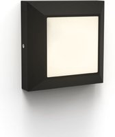 LUTEC Helena - Vierkante LED wandlamp voor buiten - Zwart - Aluminium - 3000K