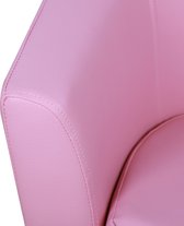 HOMCOM Kinderstoel, mini-stoel met poef, kinderbank, meisjes roze 310-036