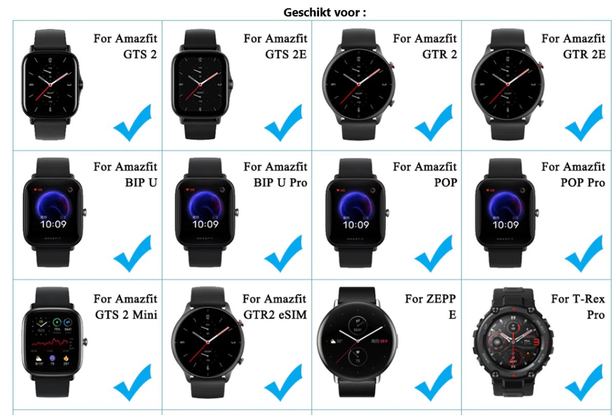 Strap-it Oplader / Oplaadkabel geschikt voor Xiaomi Amazfit GTS 2 / 2e / 2 Mini / GTS 4 Mini / Amazfit GTR 2 / 2e / Bip U (Pro) / Bip 3 (Pro) / Bip 5 / Amazfit T-Rex Pro / Amazfit Pop (Pro) — cadeau in Cadeau-ideeën - foto 5