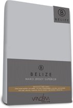Van Dem - Belize  - Mako Jersey hoeslaken 200 x 200 cm zilvergrijs