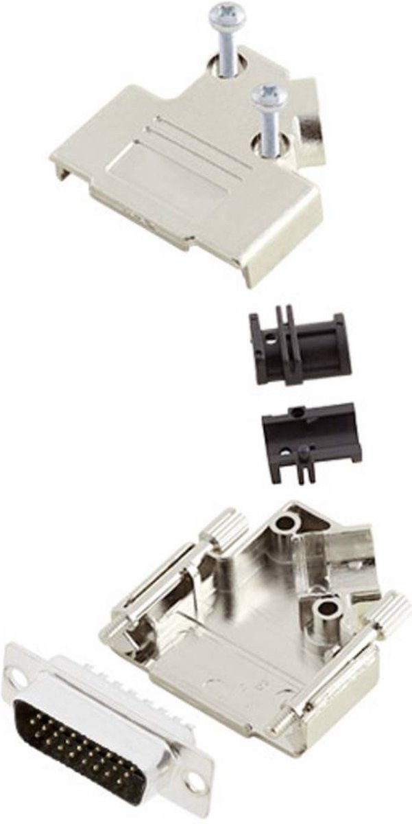Amphenol L17D45PK-M-25+L717HDB44P D-sub male connectorset 45 ° Aantal polen: 44 Soldeerkelk 1 stuk(s)