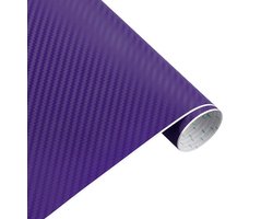Auto wrap folie - carbon car wrap folie - 30 x 127 cm - Paars
