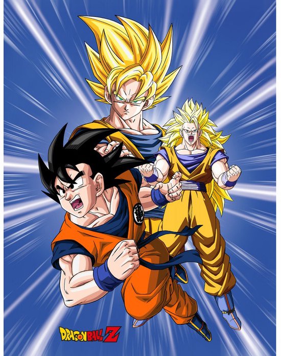 Dragon Ball Z Fleece deken Son Goku - 130 x 170 cm - Polyester