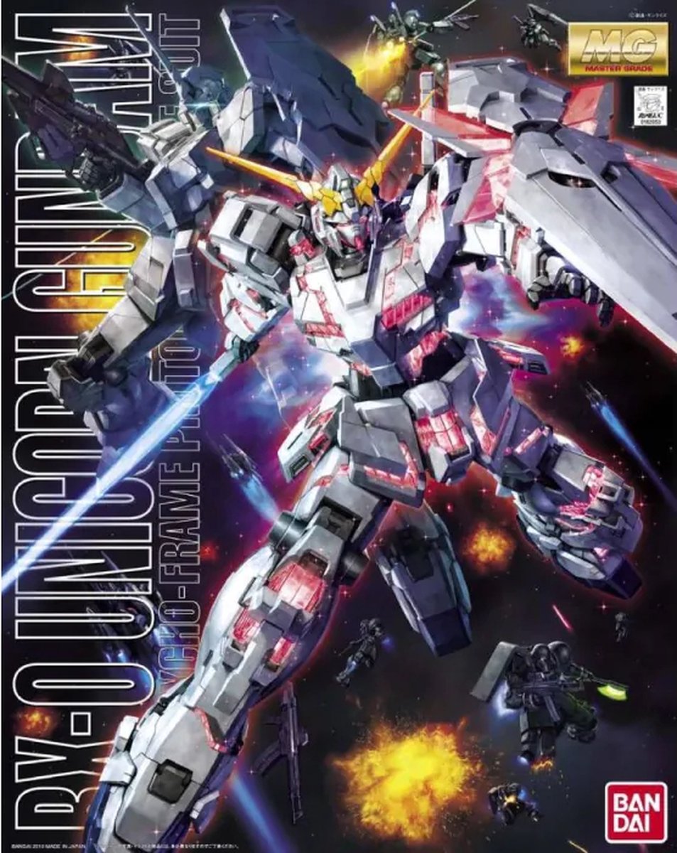 Gundam MG 1/100 RX-0 Unicorn Full Psycho Frame Prototype | Mecha Samurai | Robot technic modelbouw | Transformers speelgoed Classic Creator STEM bouwpakket | Expert technisch bouwpakket voor volwassenen (niet compatibel met Revell / lego ) — afbeelding 2