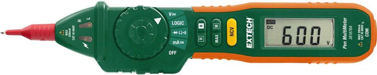 Extech 381676A Multimeter Digitaal – CAT III 600 V – Weergave (counts): 2000