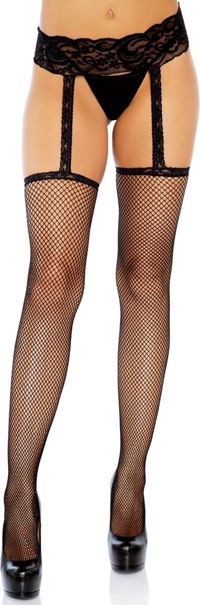 Fishnet Garterbelt Stockings +