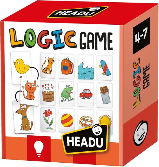 Afbeelding van het spel headu logica spel met dubbelzijdige kaarten