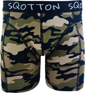 Boxershort - SQOTTON® - Camouflage - Groen - Maat M