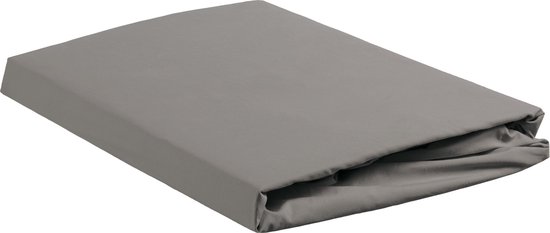 Ambiante Cotton Uni - Hoeslaken - Eenpersoons - 80x200 cm - Grey