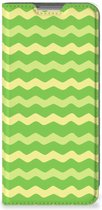 Book Case Xiaomi 12 | 12X Telefoonhoesje Waves Green