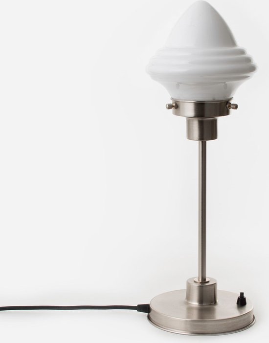 Art Deco Trade - Slanke Tafellamp Acorn Small 20's Matnikkel