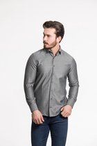 Chemise Homme Grijs Taille 43 - Baurotti Manches Longues - Coupe Regular
