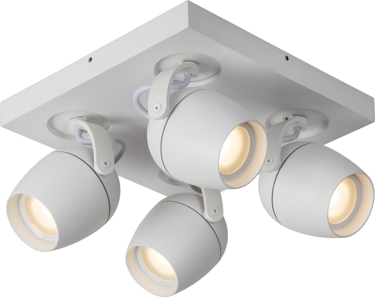 Lucide PRESTON - Spot plafond Salle de bains - 1xGU10 - IP44 - Blanc