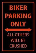 Wandbord Parking Sign - Biker parking only