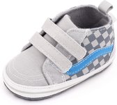 Stoere hoge baby schoenen - babysneakers van Baby-Slofje - Grijs maat 19 ( 13 cm)