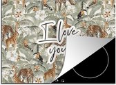 KitchenYeah® Inductie beschermer 71x52 cm - Love - Quotes - I love you - Spreuken - Kookplaataccessoires - Afdekplaat voor kookplaat - Inductiebeschermer - Inductiemat - Inductieplaat mat