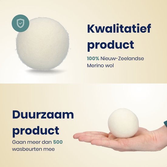 Wooly Drogerballen - 6 Wasdroger Ballen - Duurzaam - Wol - Herbruikbare Wasballen - Wasbol - Wasverzachter
