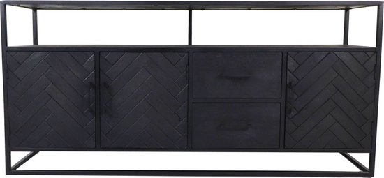 Dressoir - Sideboard - Kast - Kasten - Mangohout - Opbergkasten met Deuren - Opbergkast - Industrieel - 180 cm breed