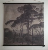 In The Mood Collection  Muurdecoratie ,Wanddecoratie bomen grijs L145 x B150cm
