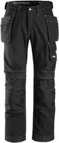 Snickers 3215 Comfort Cotton Werkbroek met Holsterzakken - Zwart/Zwart - 154