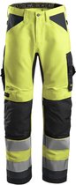 Snickers 6331 AllroundWork, High-Vis Werkbroek+, Klasse 2 - Geel, High Visibility/staal Grijs - 152