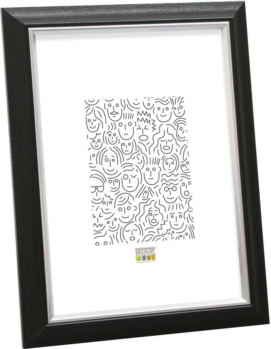 Deknudt Frames fotolijst S42JH2 - zwart met biesje - foto 20x30 cm